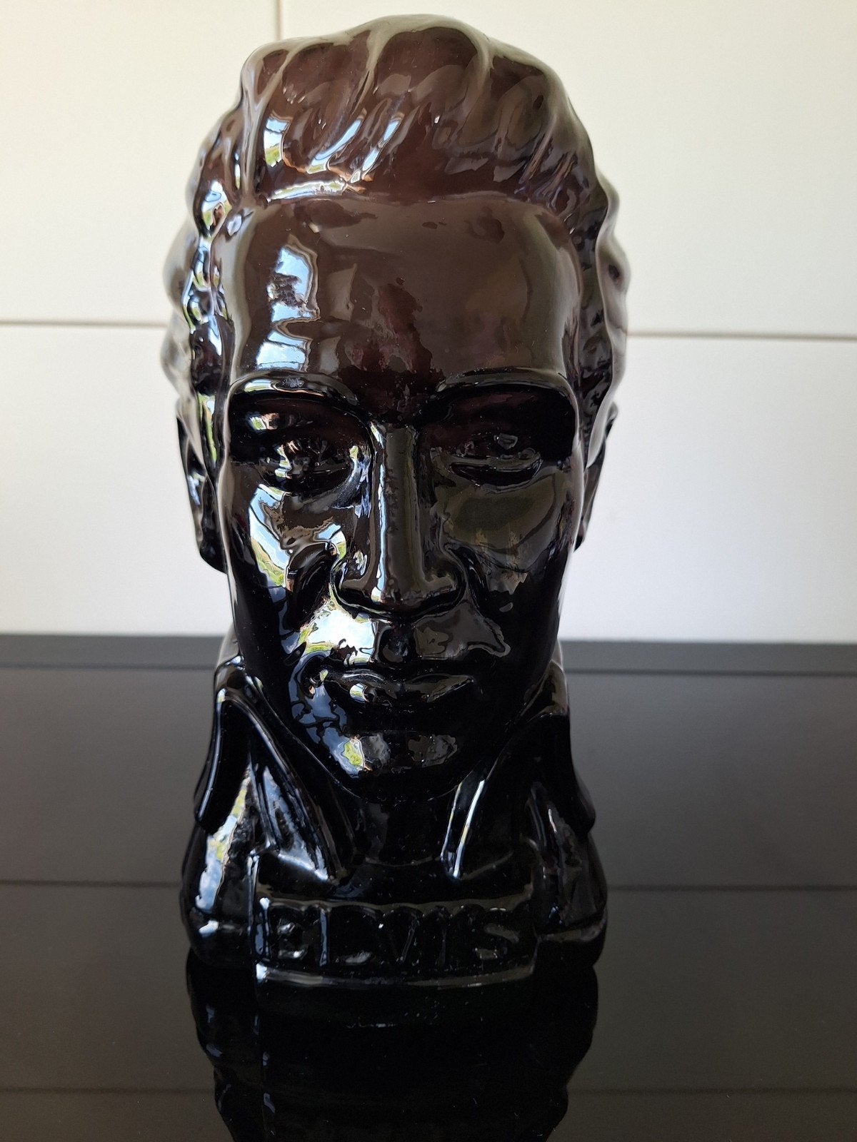 Elvis Presley Hoofd - Decoratief Glasbeeld, Ophalen of Verzenden