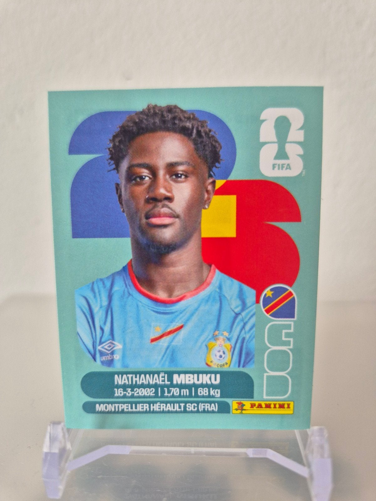 Nathanaël Mbuku (COD 20) Panini sticker incl verzending, Ophalen of Verzenden, Nieuw, Sticker