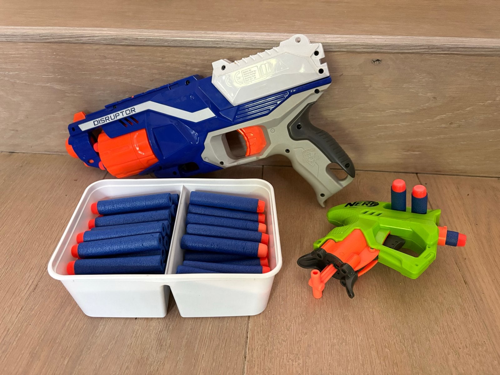 Nerf Disruptor en kleine Nerf blaster met pijltjes, Ophalen of Verzenden, Gebruikt, Jongen of Meisje