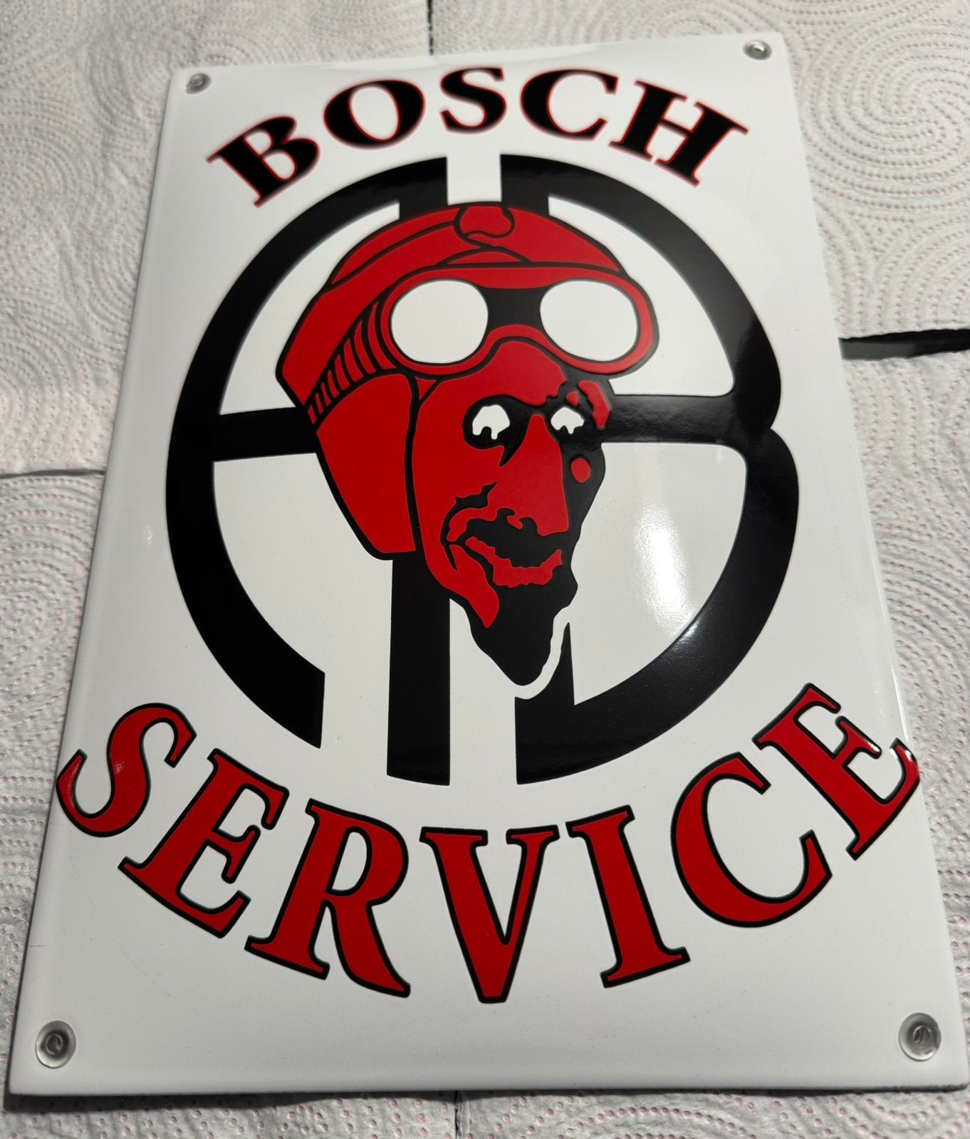 Emaille bord bosch service, Ophalen of Verzenden, Gebruikt, Reclamebord