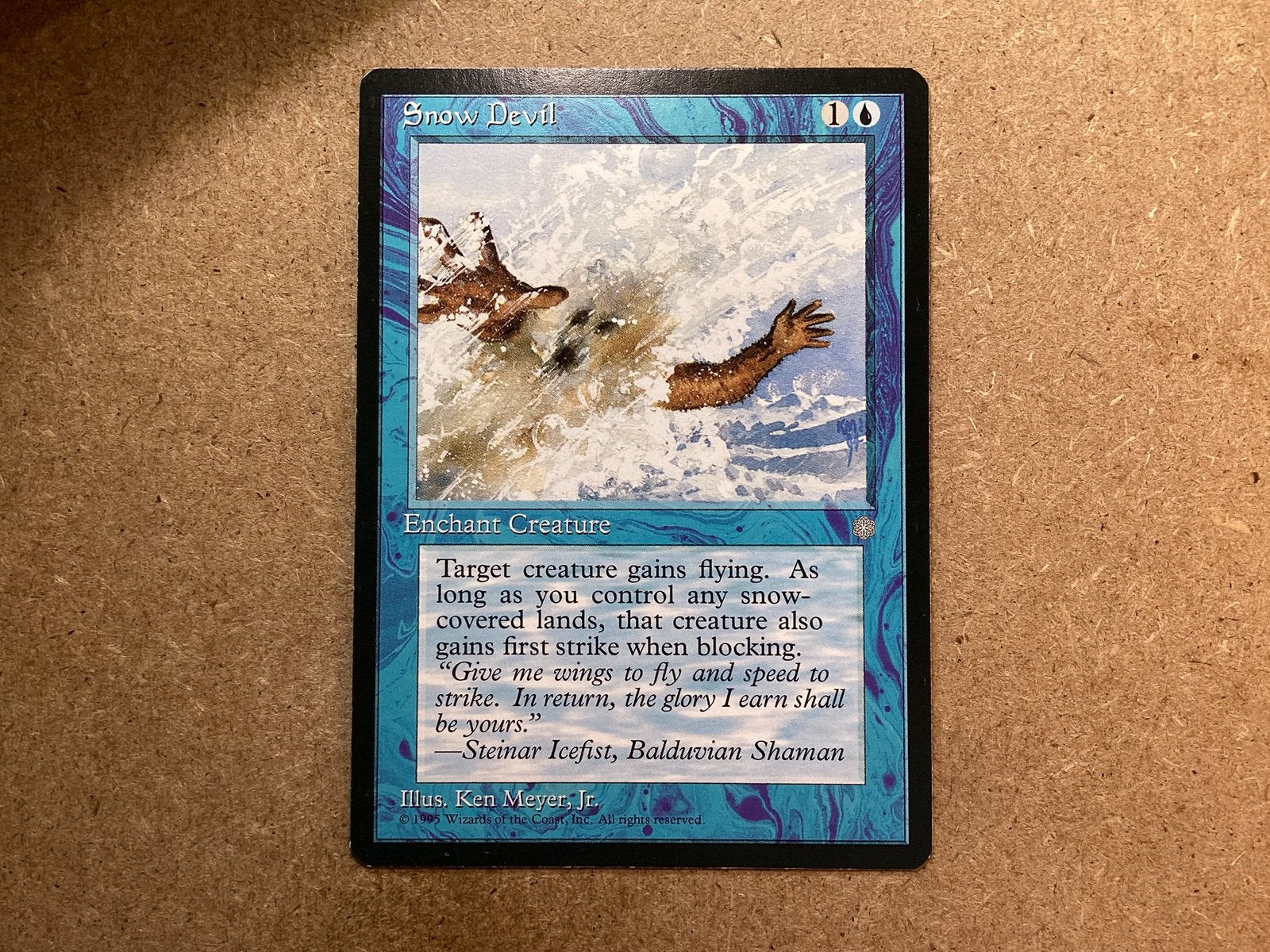 1x Snow Devil (Near Mint), Ophalen of Verzenden, Zo goed als nieuw, Losse kaart