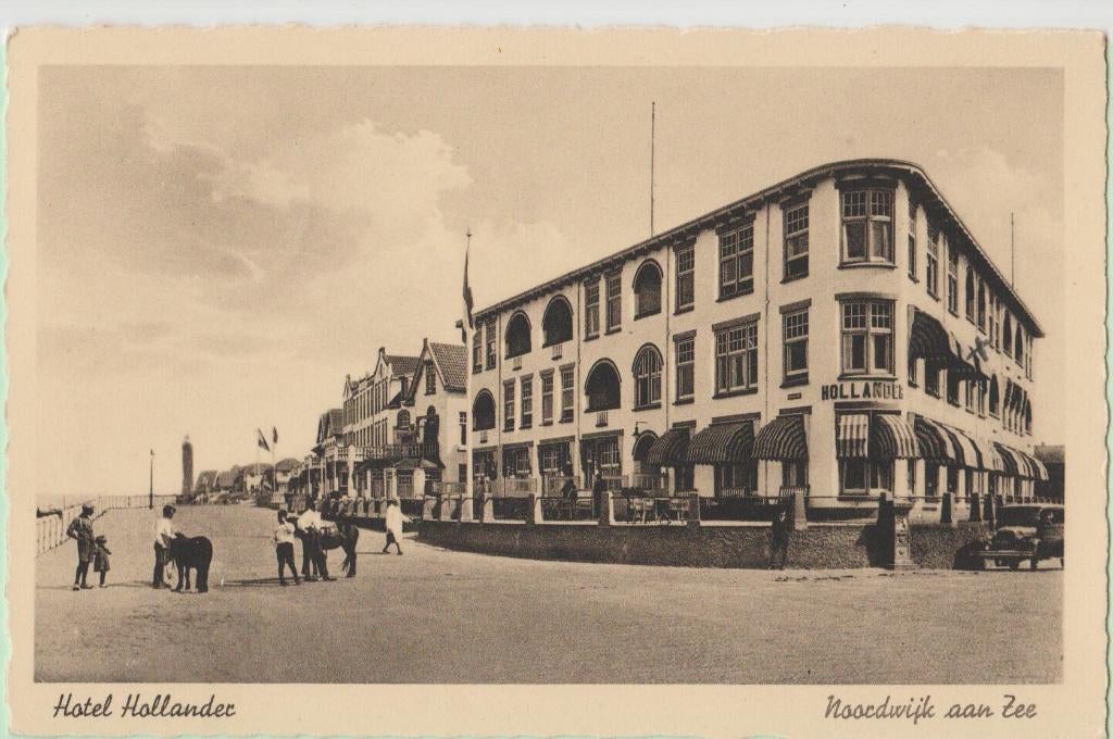 Noordwijk aan Zee Hotel Hollander 1947 (ook verz. uit hotel), Verzenden, 1920 tot 1940, Gelopen, Zuid-Holland