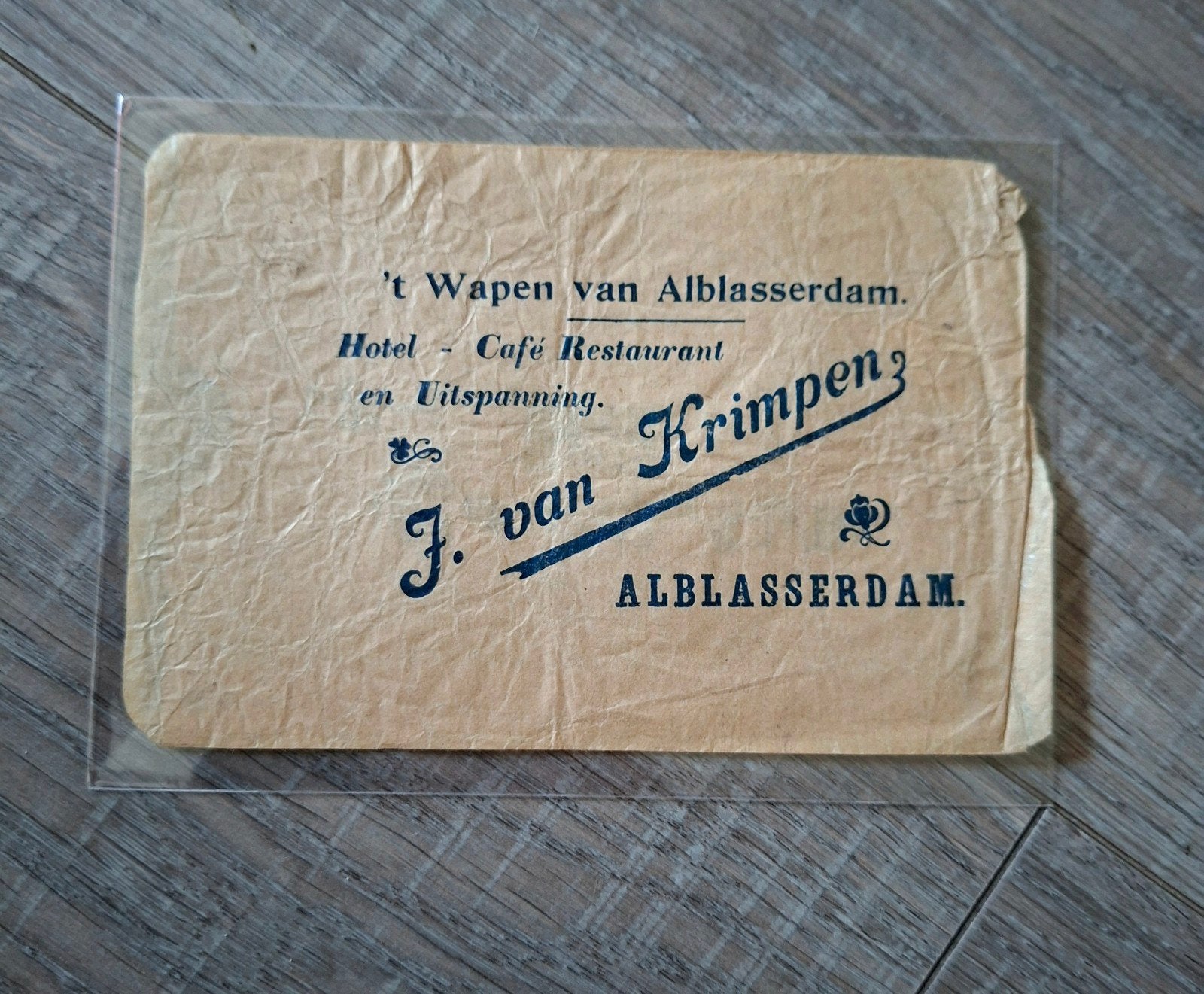 Het wapen van    ALBLASSERDAM, Ophalen of Verzenden, Gebruikt, Tabaksdoos of Verpakking