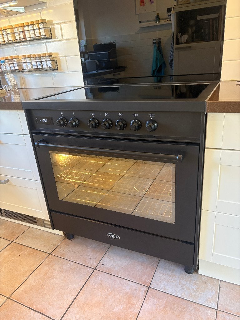 Boretti MLI95BMAT Inductiefornuis 90 cm | Uitstekende staat, Ophalen, 60 cm of meer, Zo goed als nieuw, Inductie