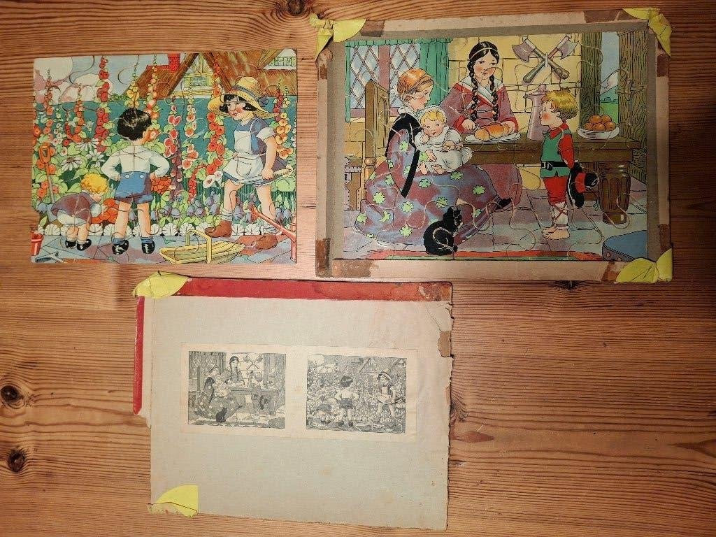 Antieke puzzels., Ophalen of Verzenden, Minder dan 500 stukjes, Gebruikt