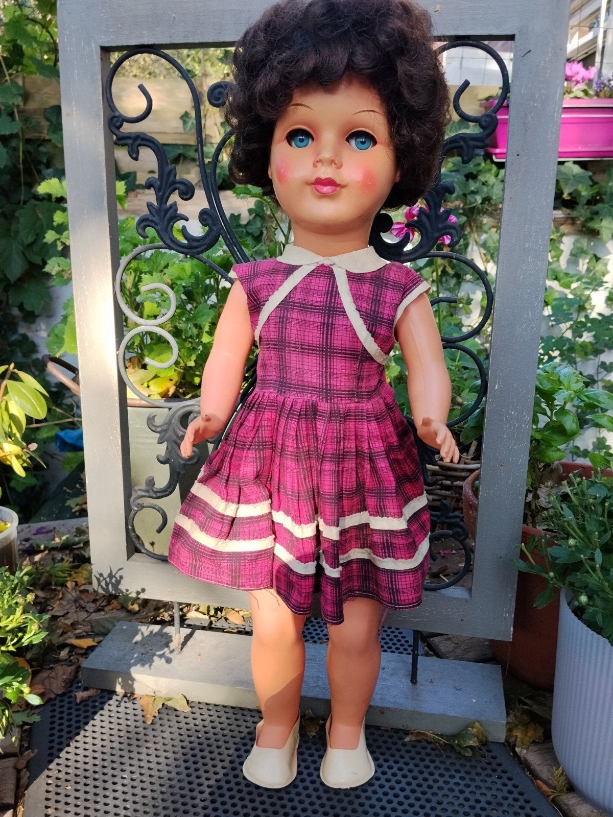 Vintage celluloid pop, originele kleding, Ophalen of Verzenden, Gebruikt, Pop