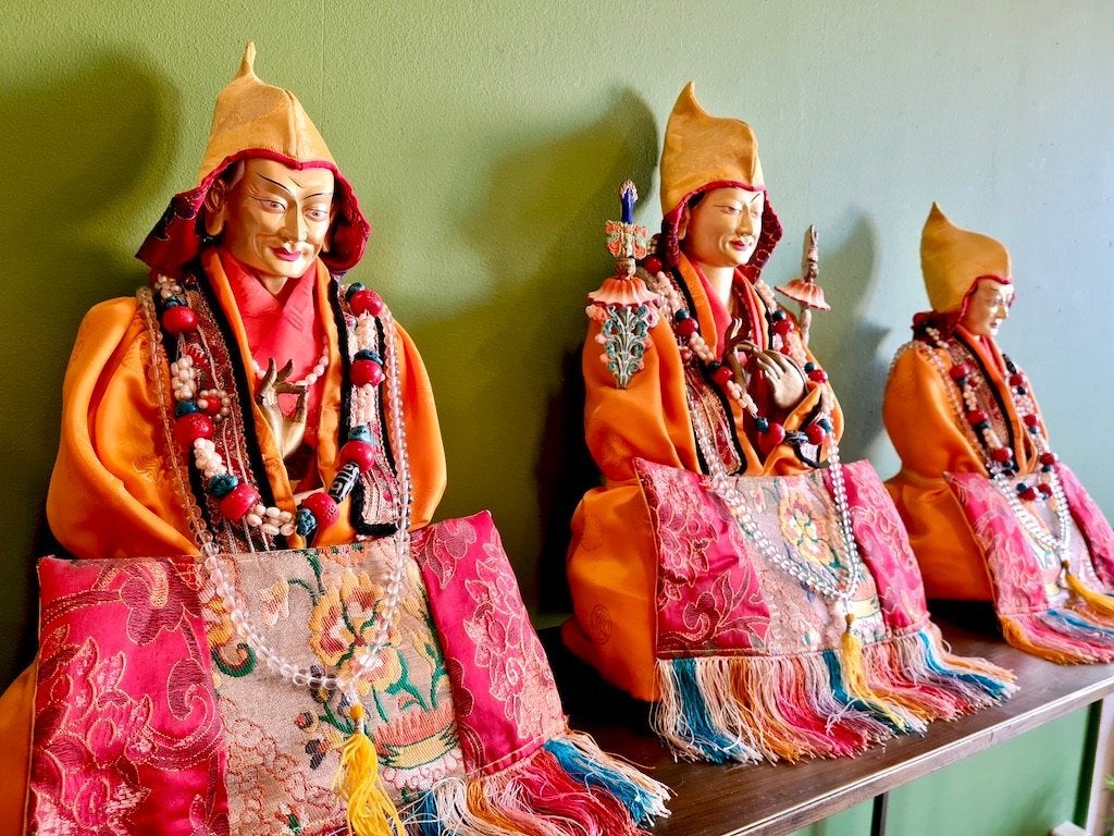 TSONGKHAPA MET DISCIPELEN SET 50 CM!, Ophalen, Zo goed als nieuw, Beeld(je), Boeddhisme
