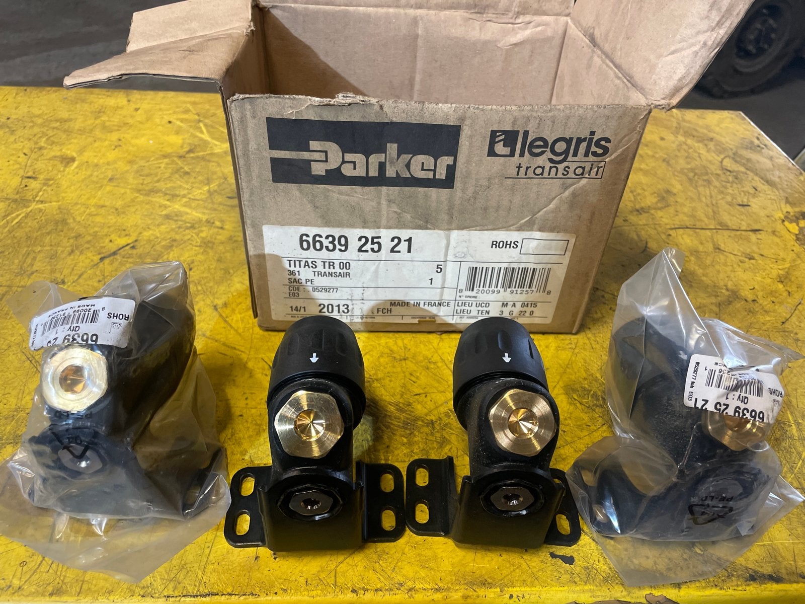 4x Parker Legris Transair MA0415 3-poorts muurbeugel, Ophalen, Nieuw
