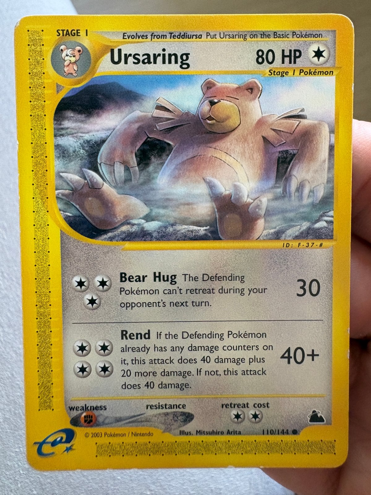 Ursaring Skyridge (GD-EX) (110/144), Ophalen, Gebruikt, Losse kaart, Foil