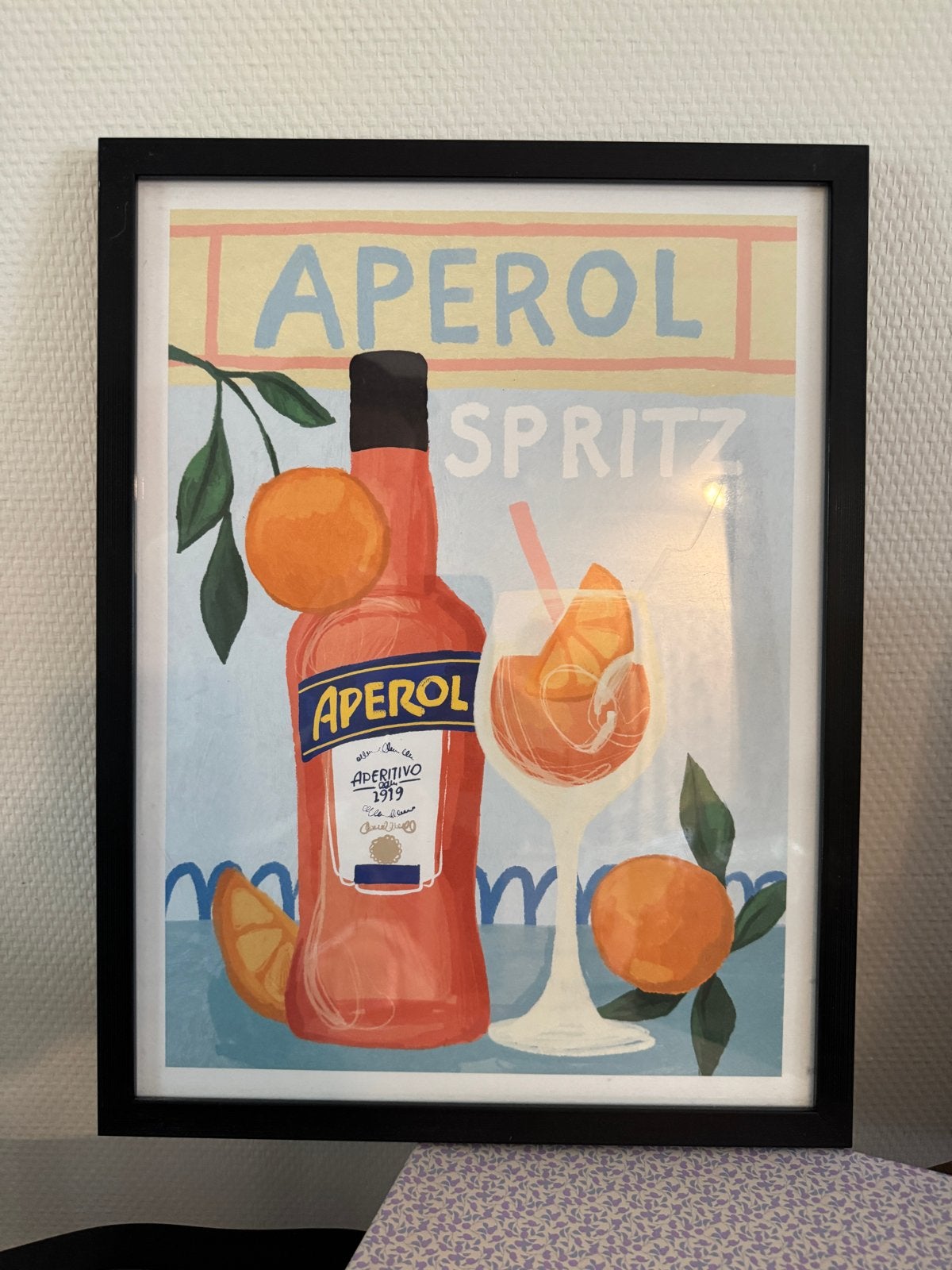 Aperol Spritz Poster - Ingelijst, Ophalen, 50 – 75, Minder dan 50 cm, Zo goed als nieuw
