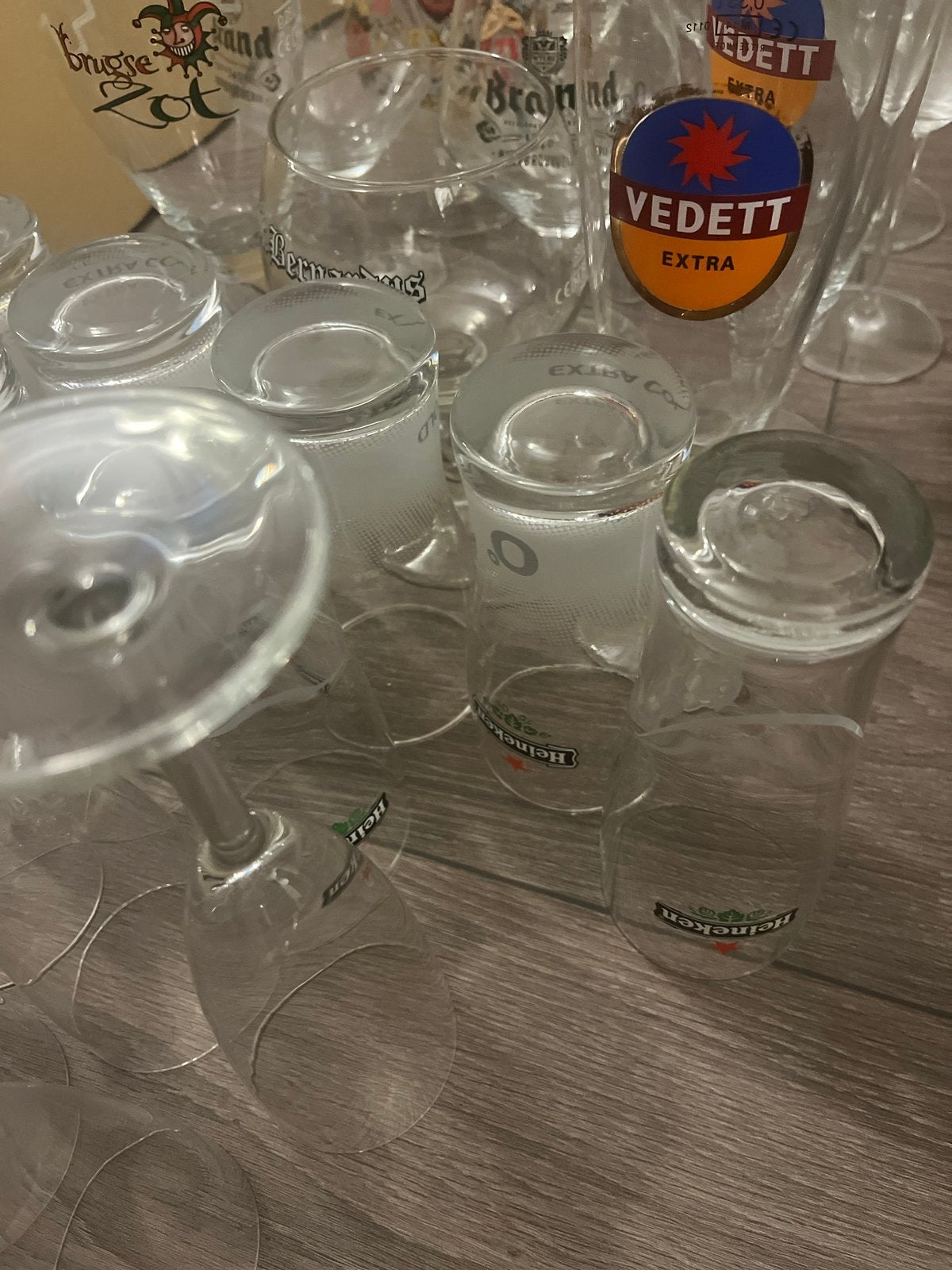 Diverse bierglazen - Heineken, Vedett, Brand, Cornet, Ophalen, Overige merken, Glas, Overige typen