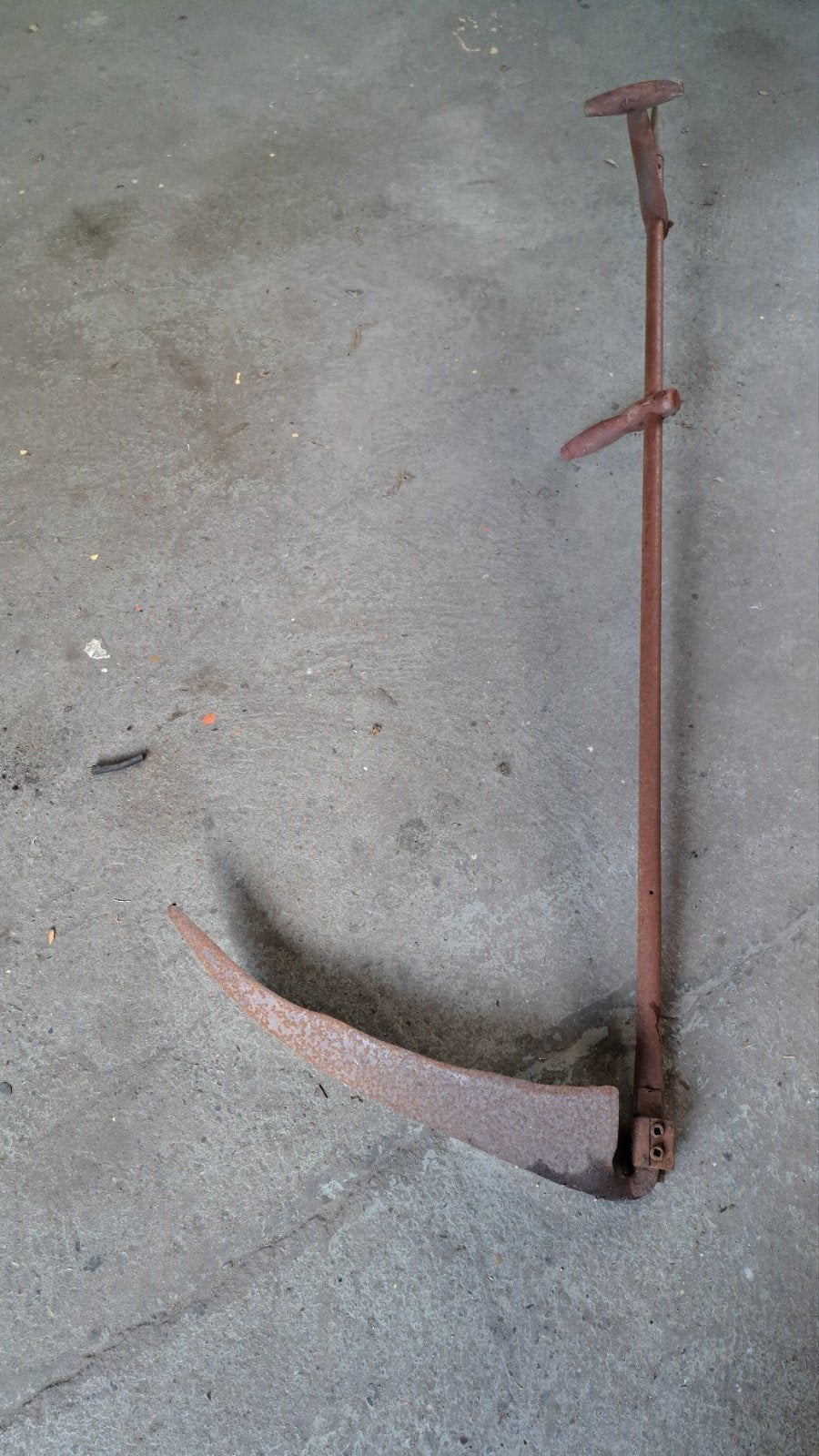 Oude zeis met houten handgrepen, Ophalen, Gebruikt