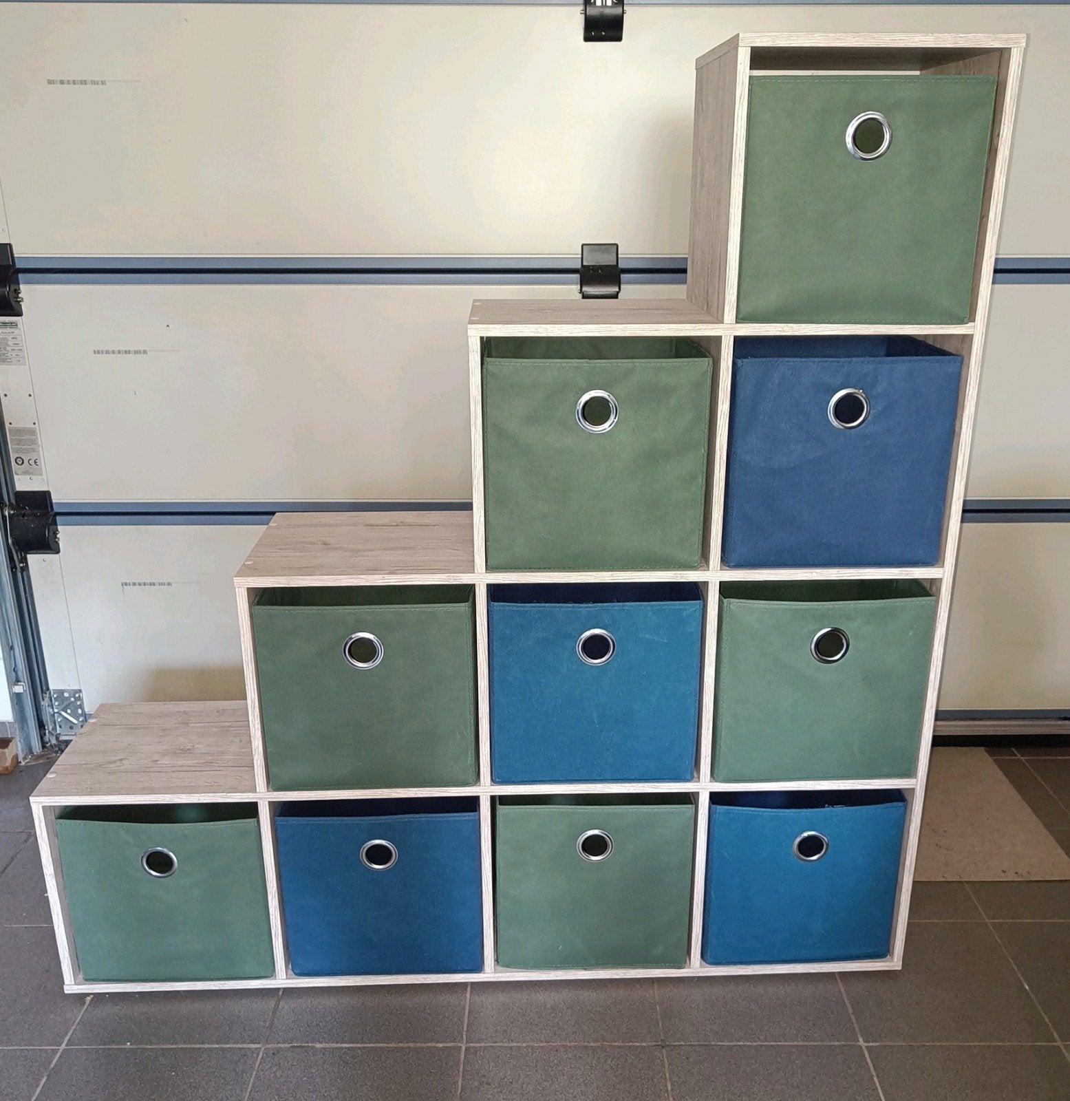 Opbergkast met 10 vakken en 10 opbergboxen (vakkenkast), Huis en Inrichting, Kasten | Overige, Ophalen, Zo goed als nieuw