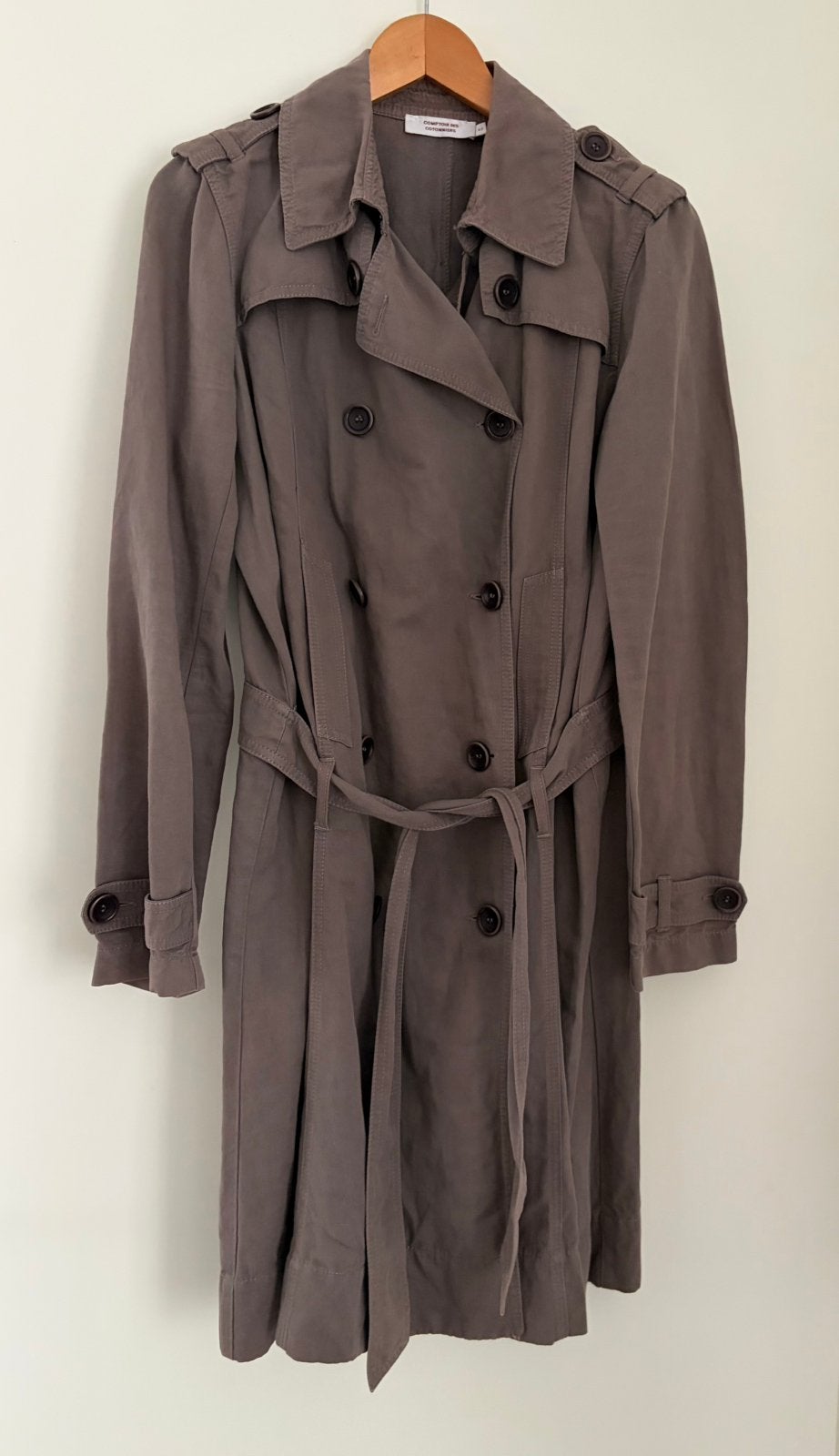 Comptoir des Cotonniers trenchcoat - Linnen-Maat 40/42 (L), Ophalen of Verzenden, Zo goed als nieuw, Maat 42/44 (L), Grijs