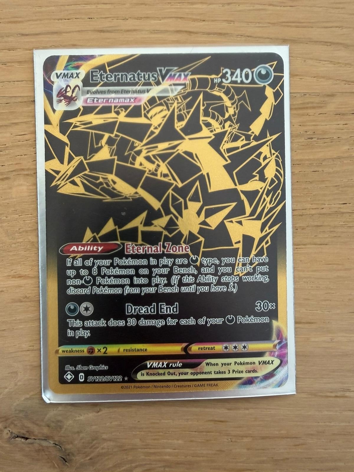 Eternatus VMAX SV122/SV122 Pokémon Kaart - Zo goed als nieuw, Ophalen of Verzenden