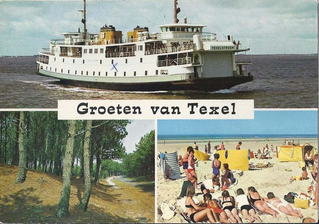 K71 Gelopen ansichtkaart groeten van Texel, Verzenden, 1980 tot heden, Gelopen, Waddeneilanden