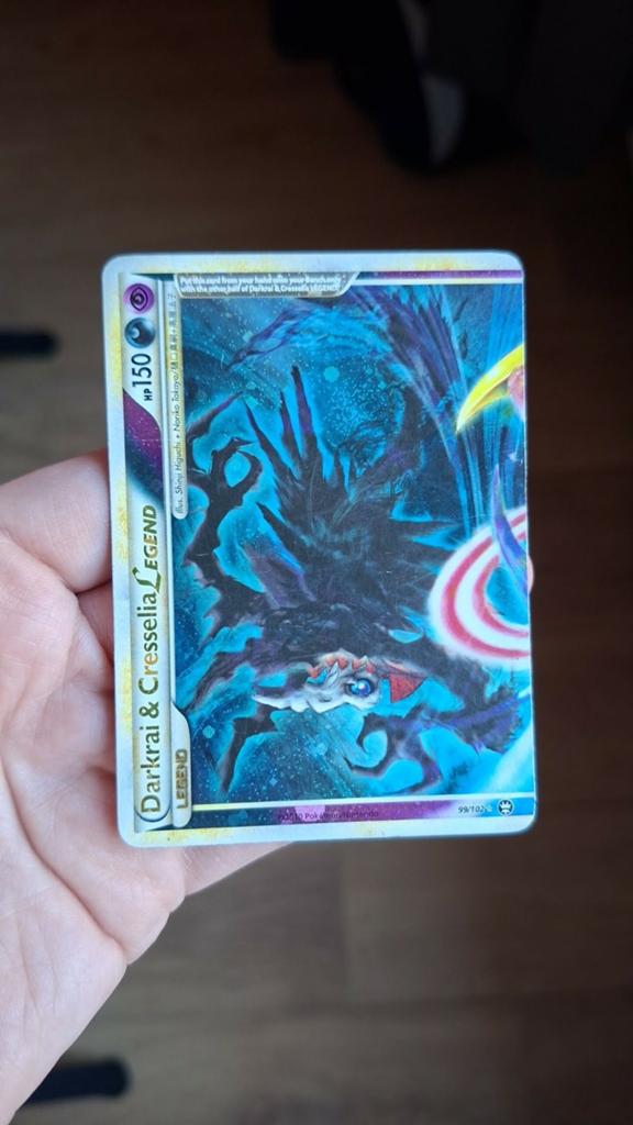 Pokémon Kaart Darkrai & Cresselia LEGEND (Bovenste helft), Ophalen of Verzenden, Zo goed als nieuw, Losse kaart