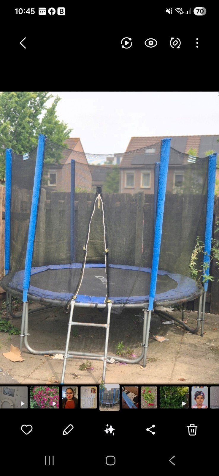 Trampoline, Kinderen en Baby's, Speelgoed | Buiten | Trampolines, Ophalen, Zo goed als nieuw