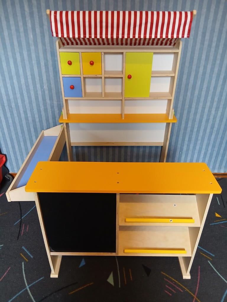 Houten speelgoedwinkeltje, Kinderen en Baby's, Ophalen, Zo goed als nieuw
