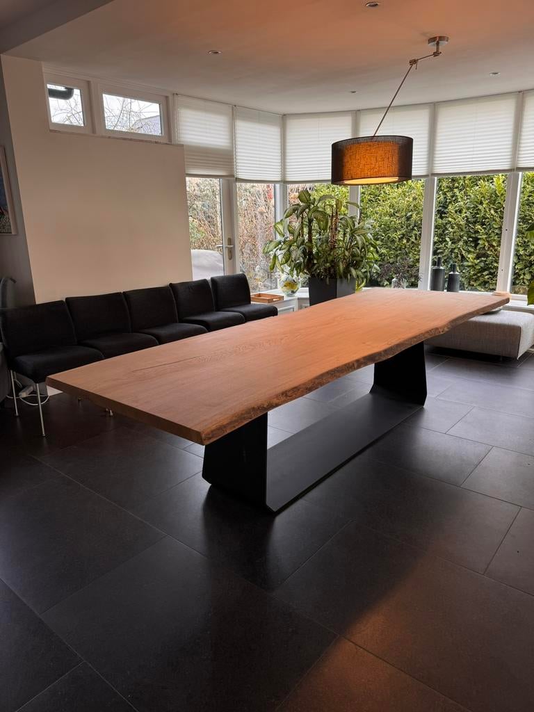 Foto 2 van schaaldelen eik groot voor boomstamtafel eettafel