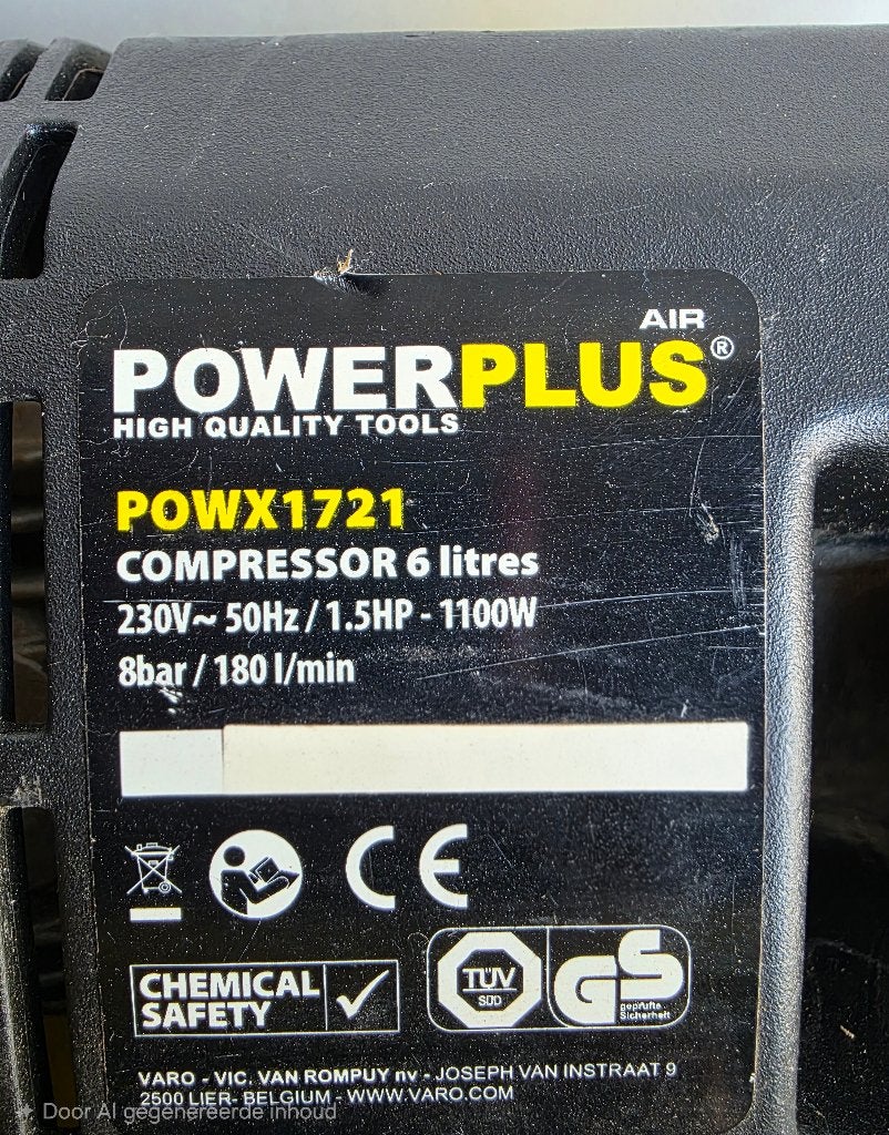 compresor, Ophalen of Verzenden, Zo goed als nieuw, Minder dan 200 liter/min, Olievrij