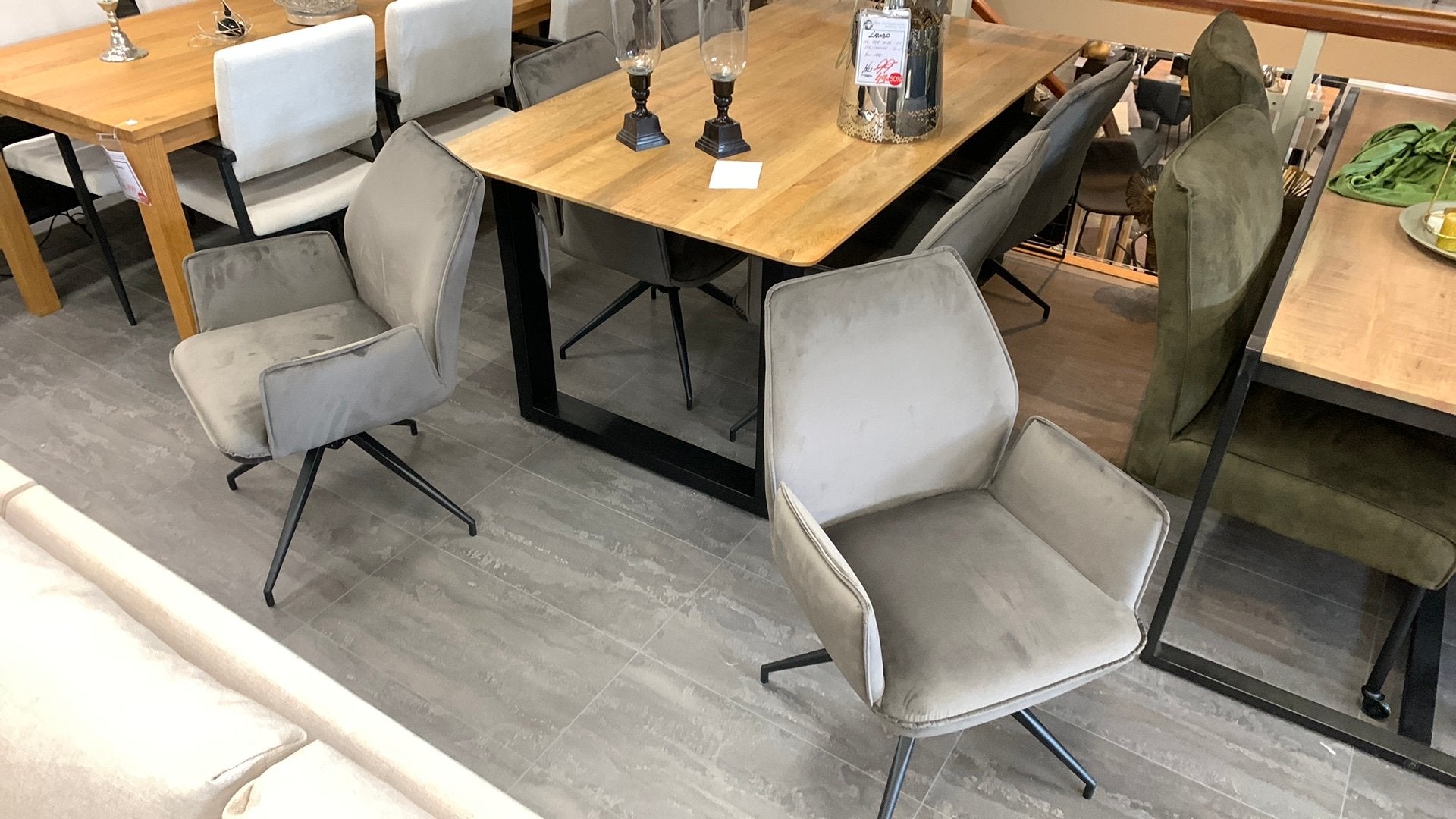 Eetstoelen velvet stof 6 stuks met terug draaipoot, Ophalen, Overige kleuren, Nieuw, Vijf, Zes of meer stoelen