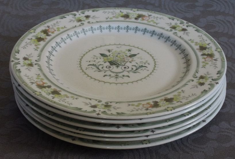 Nr RR174: 6 Royal Doulton Provincale ontbijtborden, Ophalen of Verzenden