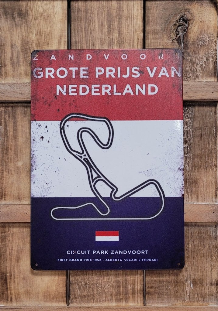 Formule 1 Zandvoort Nederland F1 reclamebord van metaal deco, Ophalen of Verzenden, Nieuw, Formule 1