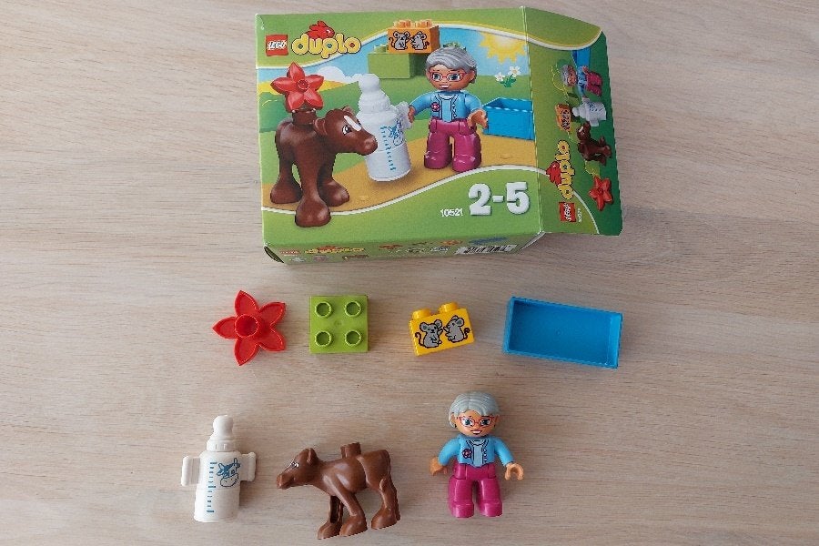 Duplo 10251 Boerin plus kalf, Ophalen, Gebruikt, Compleet, Duplo