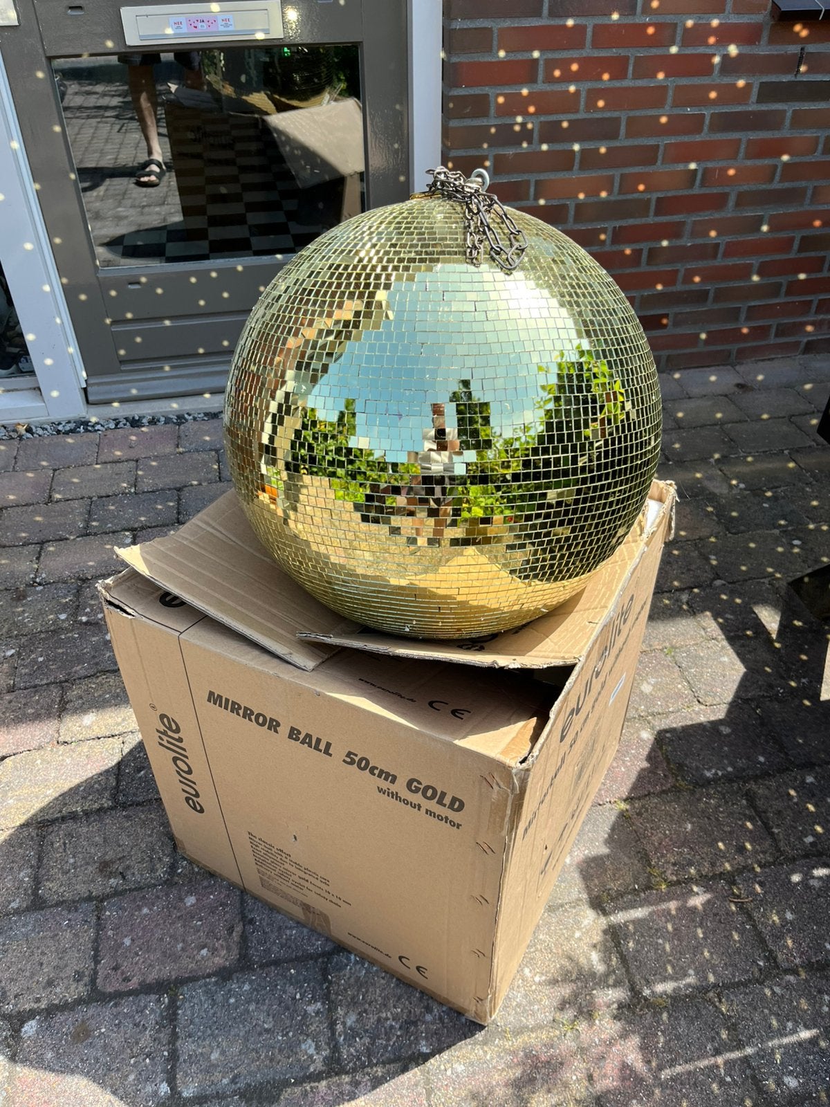 Discobol goud 50cm, Muziek en Instrumenten, Licht en Laser, Ophalen of Verzenden, Zo goed als nieuw