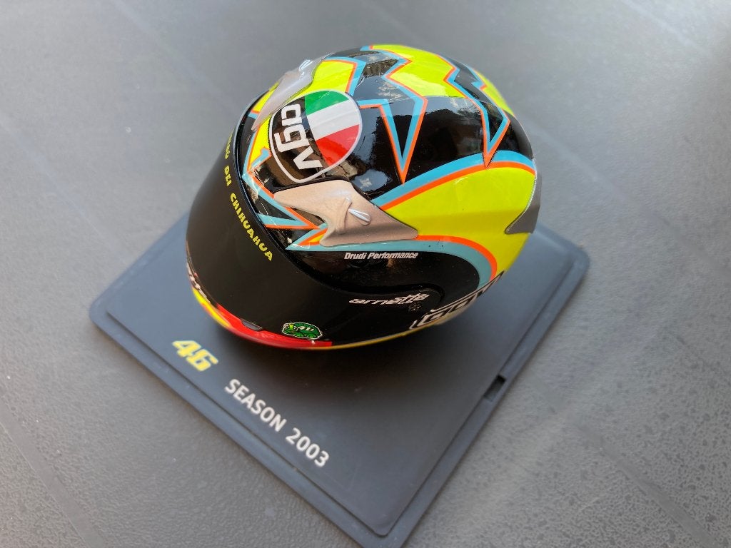 ✅ Valentino Rossi 1:5 helm 2003 Honda RC211V MotoGP, Verzamelen, Automerken, Motoren en Formule 1, Ophalen of Verzenden, Nieuw