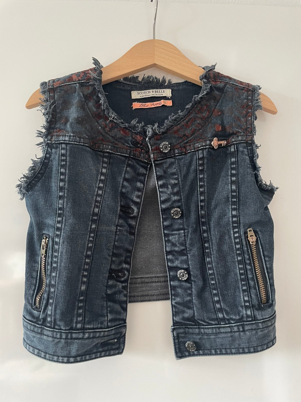 Scotch R'Belle denim spijker gilet hesje maat 4 104, Kinderen en Baby's, Kinderkleding | Maat 104, Ophalen of Verzenden, Zo goed als nieuw