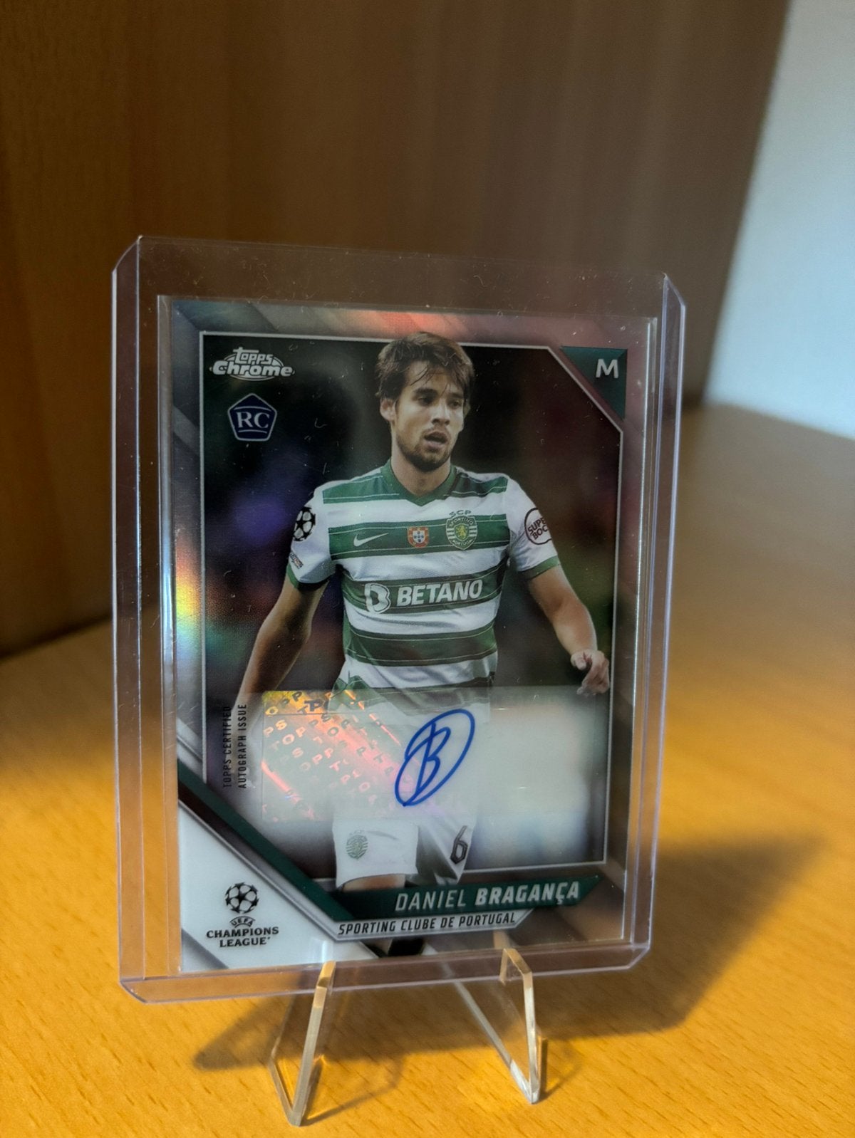 Daniel Braganca - RC Autograph - Sporting Lissabon - Topps, Ophalen of Verzenden, Zo goed als nieuw, Buitenlandse clubs, Spelerskaart