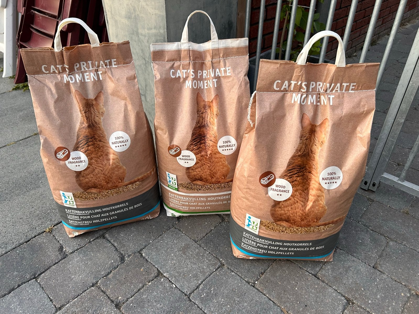 Houtkorrels kattenbak, Ophalen, Nieuw