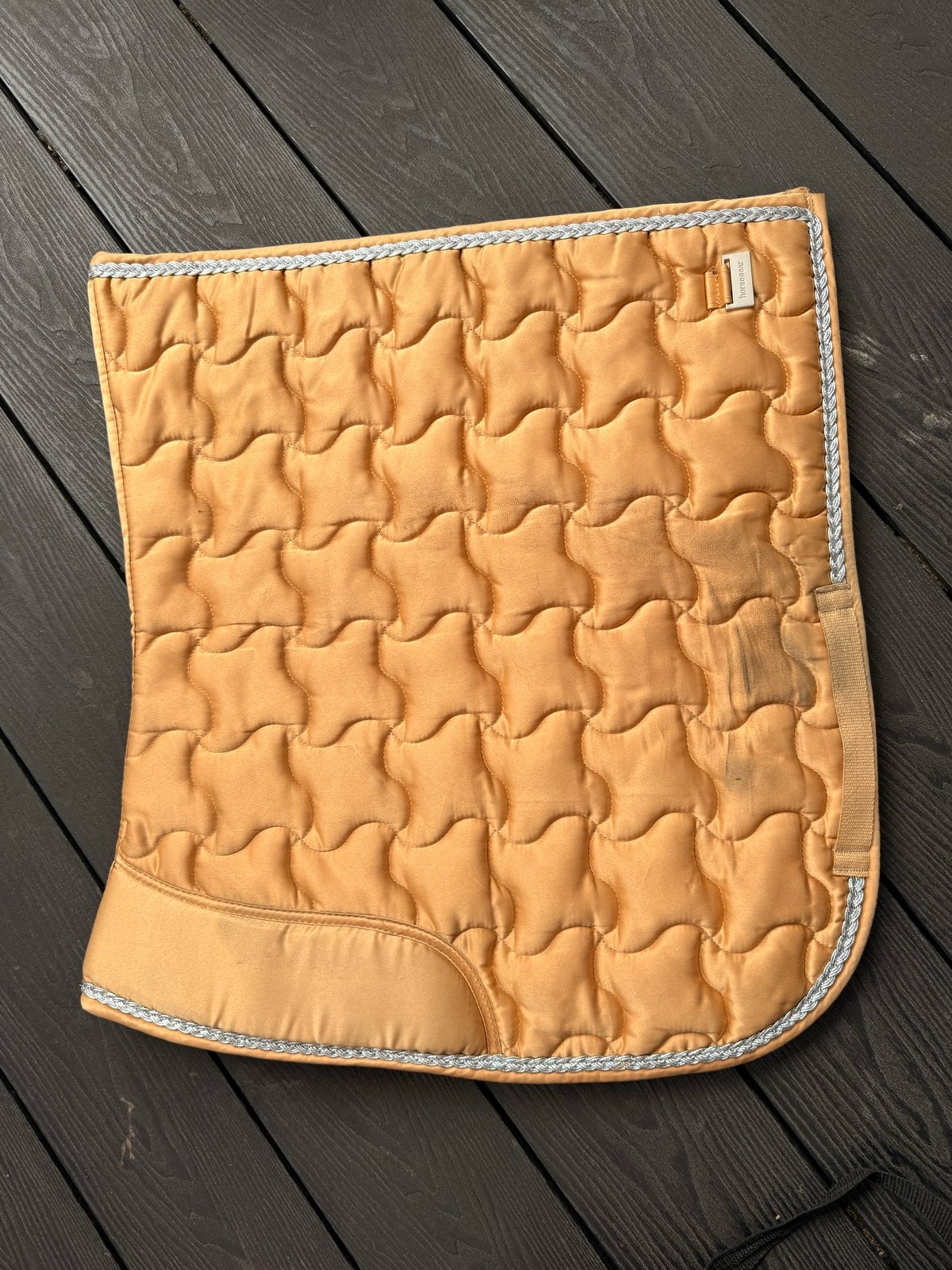 Goud horsegear dekje, Dieren en Toebehoren, Ophalen of Verzenden, Gebruikt, Dressuur