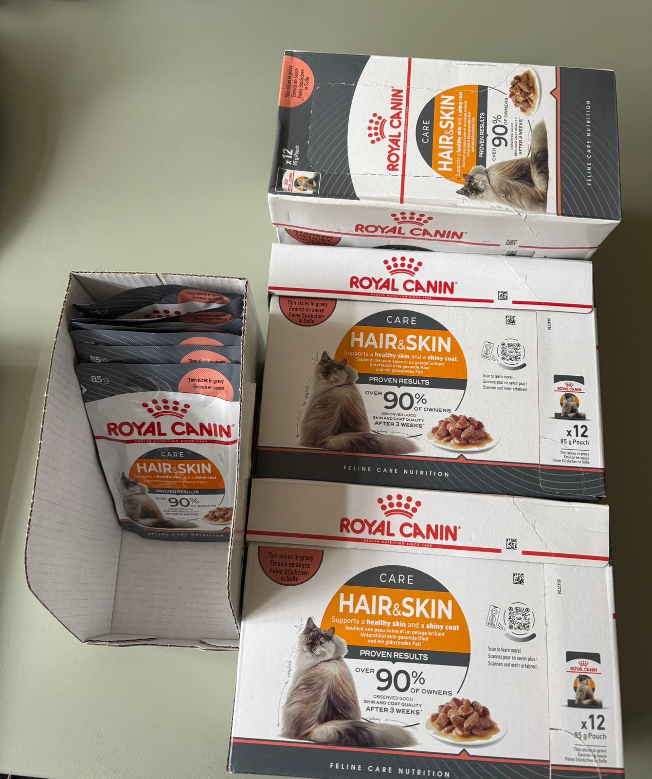 Royal Canin natvoer kat hair & skin 46 zakjes, Ophalen of Verzenden, Kat