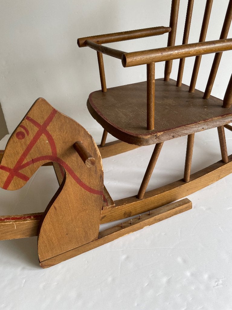 Gratis hobbelpaard voor de oude pop jaren 1950's, Verzamelen, Poppen, Ophalen, Gebruikt, Accessoires