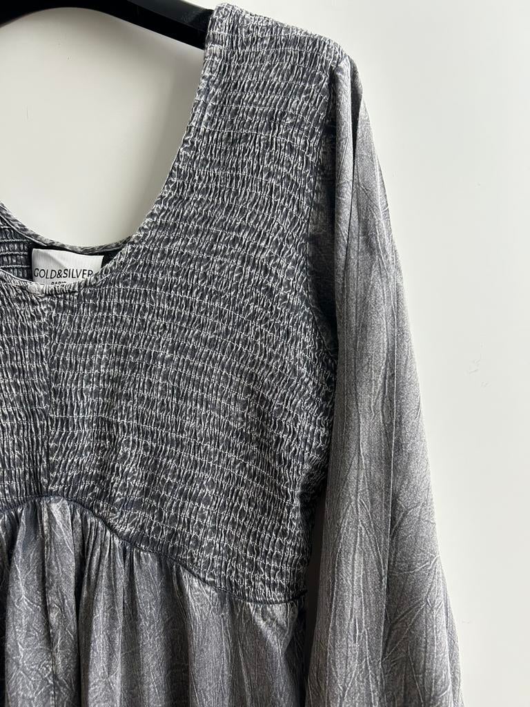 GOLD AND SILVER jurk stonewashed grijs mt S/M, Kleding | Dames, Jurken, -, Verzenden, Parijs, Nieuw