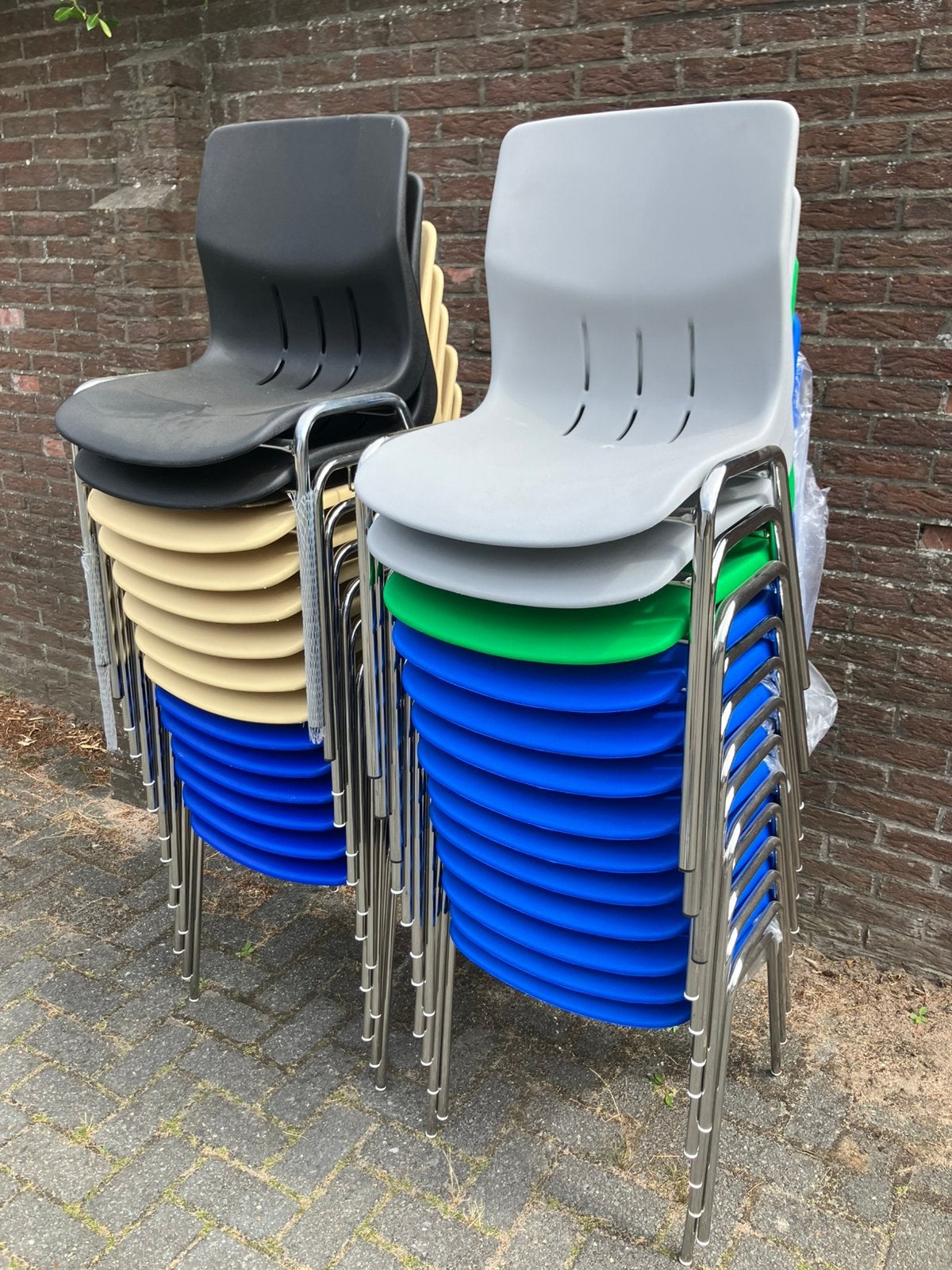 Stapelstoelen kantinestoelen stapelbare stoelen nieuw, Ophalen, Nieuw, Metaal, Vijf, Zes of meer stoelen