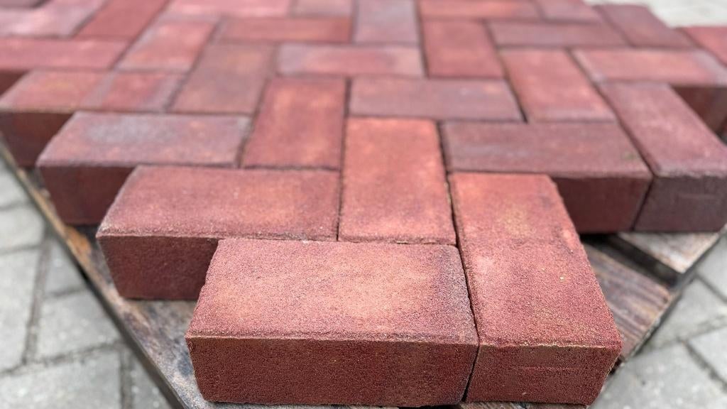 Rood-Paars gebakken klinkerkeien (Padova) K5, Tuin en Terras, Tegels en Klinkers, Nieuw, Klinkers, Keramiek, 10 m² of meer, Ophalen