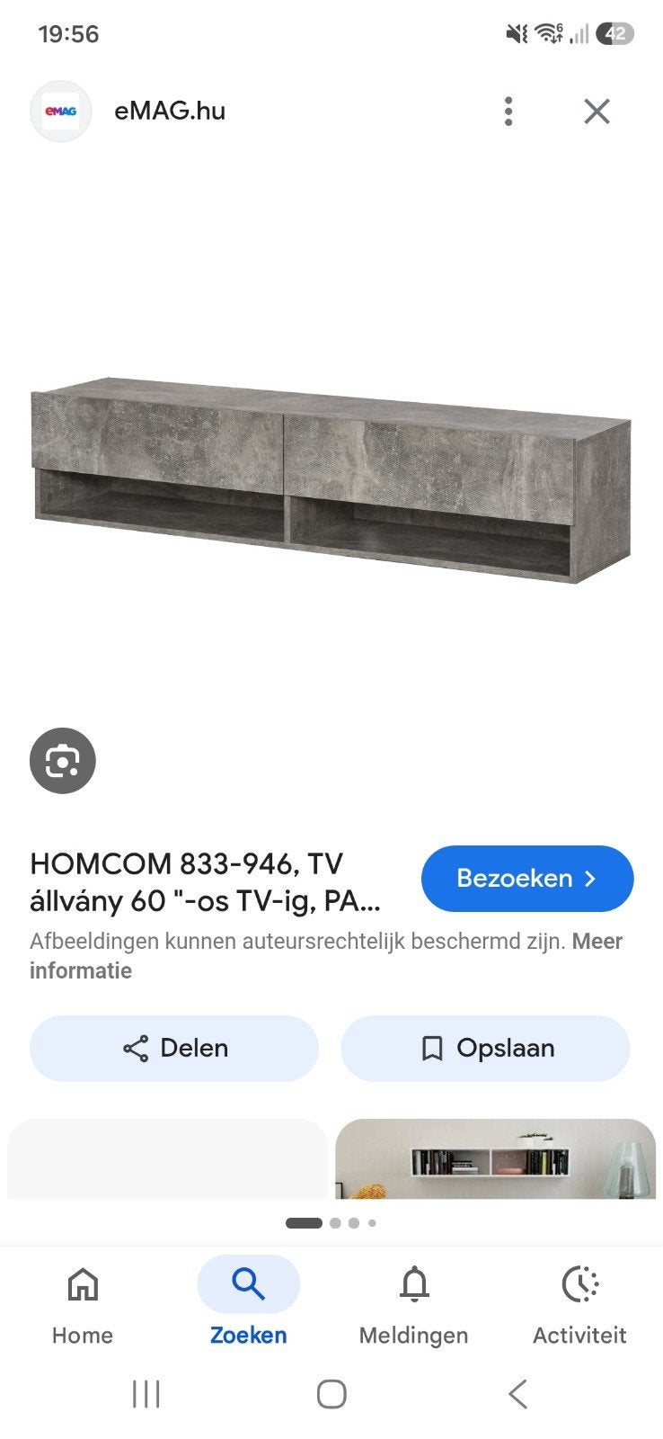HOMCOM TV-meubel 833-946 - Nieuw in doos, Overige materialen, 100 tot 150 cm, Modern, Industrieel, Nieuw