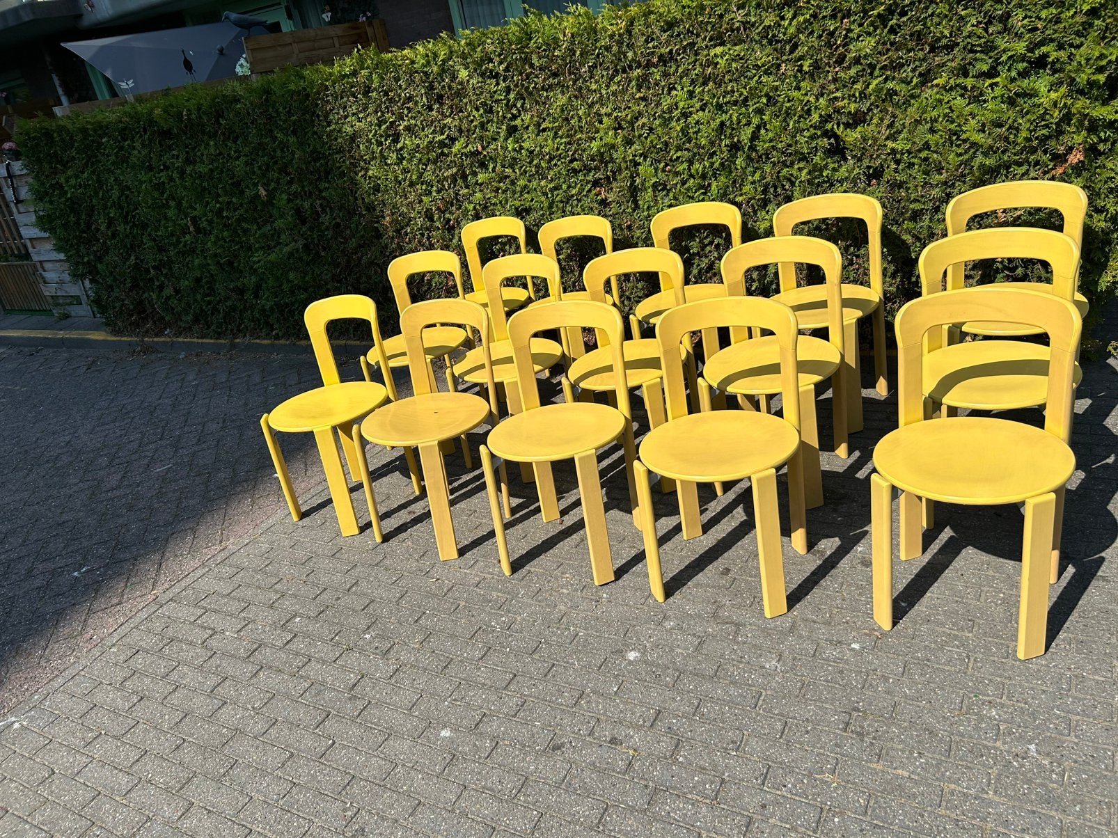 Eetkamerstoelen Gele Bruno Rey / Kusch+Co ( Laatste 6 Stuks), Ophalen, Gebruikt, Overige kleuren, Vijf, Zes of meer stoelen