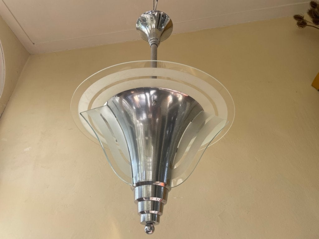 Lamp Hanglamp Petitot  art deco 1930 Frans, Ophalen of Verzenden