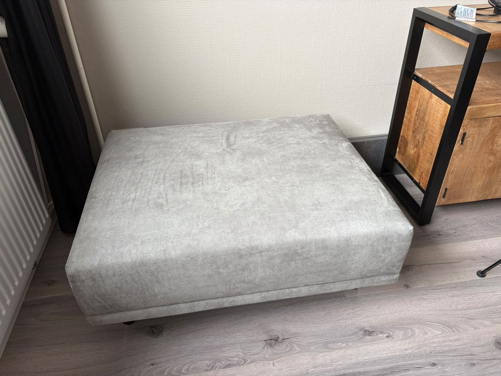 Hocker poef tekoop, Ophalen, Zo goed als nieuw, Rechthoekig, 75 tot 100 cm