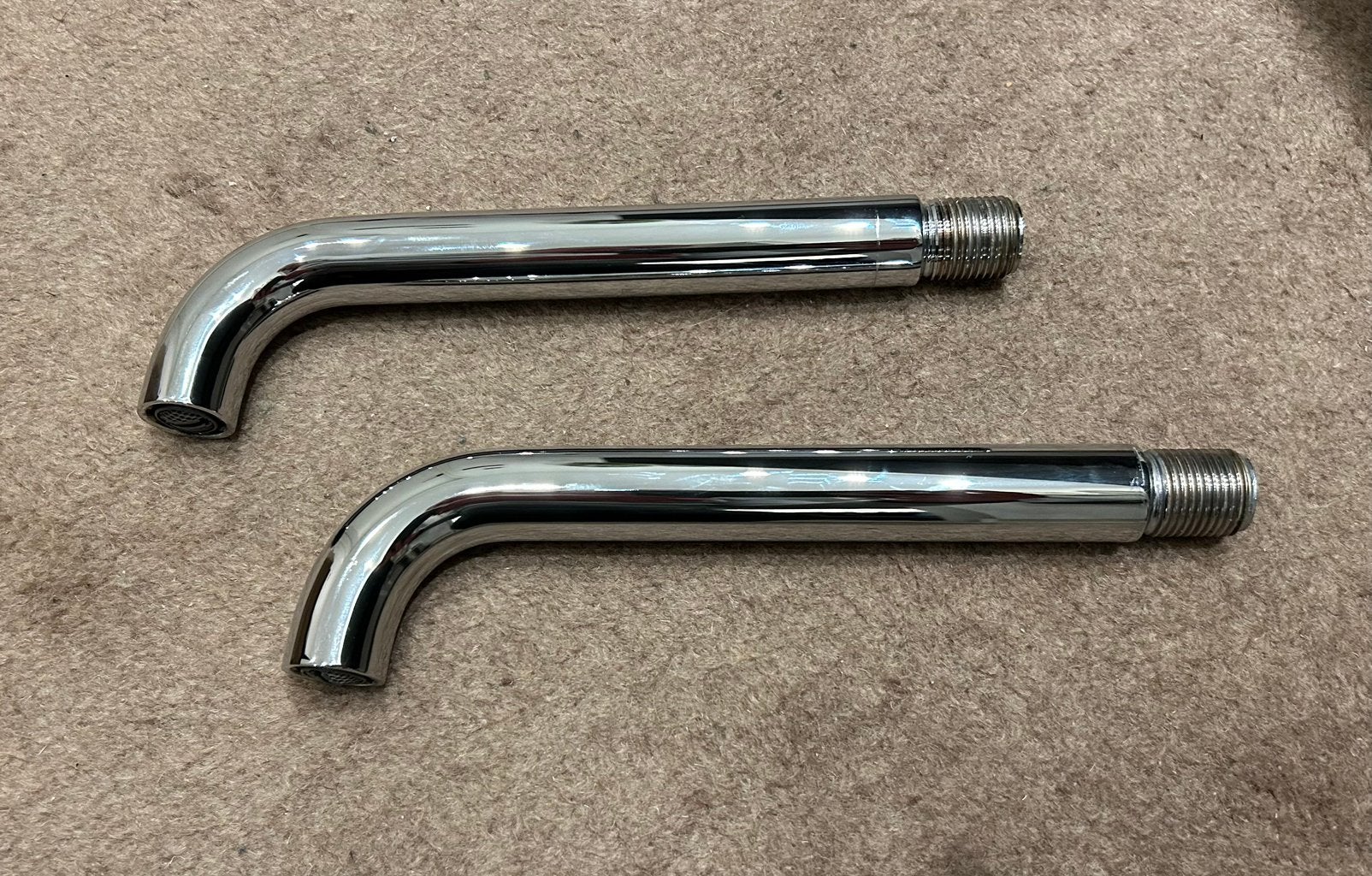 2x Damixa Silhouet/Merkur kraanuitloop chroom 18 cm, Ophalen of Verzenden, Zo goed als nieuw, Chroom, Kraan