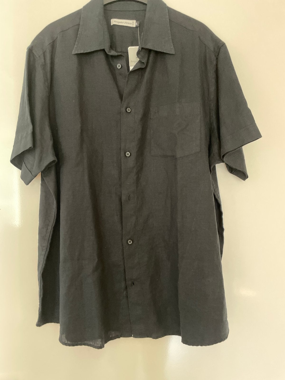 Angelo Litrico 100% Linnen Herenoverhemd Zwart XL, Ophalen of Verzenden, Nieuw, Zwart, Halswijdte 43/44 (XL)