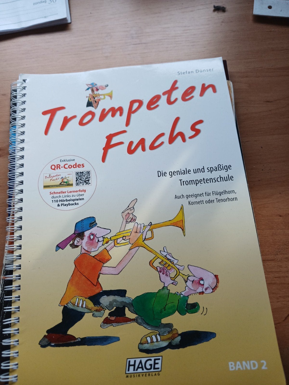 Trompeten Fuchs - Trompetenlesboek Band 2, Ophalen of Verzenden, Zo goed als nieuw, Koperblazer