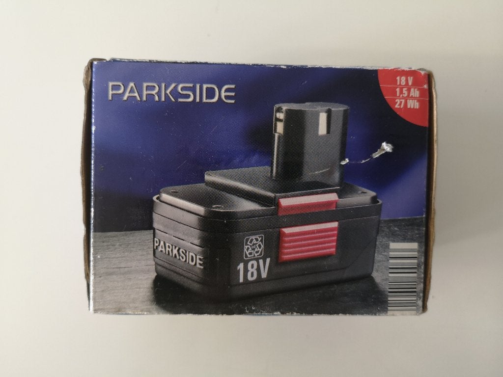 Nieuwe accu Parkside 18V, 1,5 Ah, 27Wh, Ophalen, Nieuw, Boor- en Schroefmachine