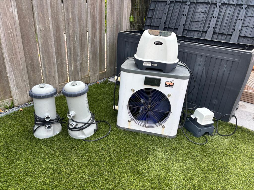 Zwembad toebehoren: Pomp, filter, verwarming en slangen, Ophalen, Gebruikt, Filter