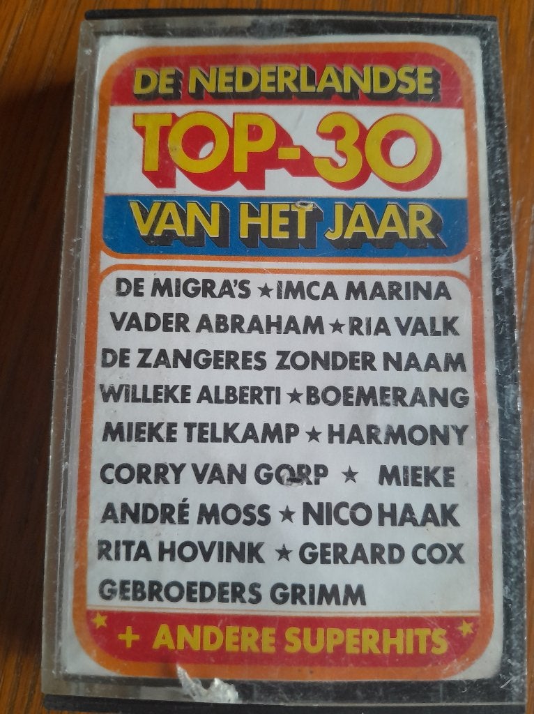 Nederlandse top 30 van het jaar cassettebandje, Cd's en Dvd's, Cassettebandjes, Gebruikt, Origineel, Nederlandstalig, 1 bandje